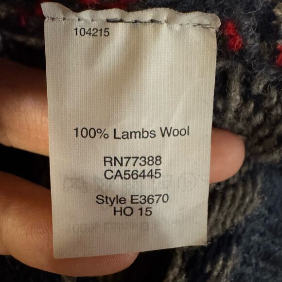 J.Crew Men's 100% Lambswool Fair Isle Ski Apres Crew Neck Sweater Size Large - Picture 7 of 7